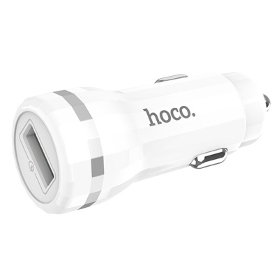 Автомобильное зарядное устройство HOCO Z27A Staunch, 1xUSB, 1.5-3.0A, 18W, белый