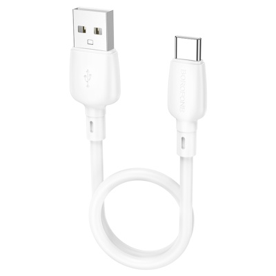 Кабель USB BOROFONE BX93 Super power USB - Type-C, 3A, 27W, 25 см, белый