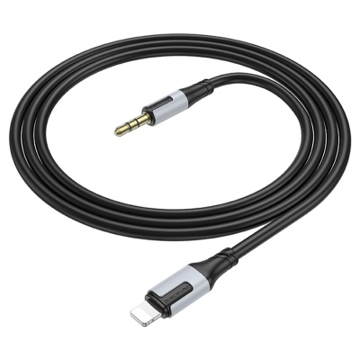 Аудиокабель BOROFONE BL19 Creator AUX Jack 3,5 (m) - Lightning (m), 1 м, черный
