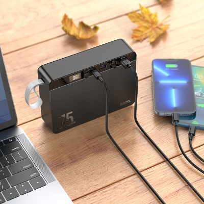 Портативный аккумулятор HOCO J94 Overlord, 22.5W, 75000 мА⋅ч, черный