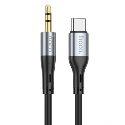 Аудиокабель HOCO UPA22 AUX Jack 3,5 (m) - Type-C (m), 1 м, черный