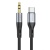 Аудиокабель HOCO UPA22 AUX Jack 3,5 (m) - Type-C (m), 1 м, черный