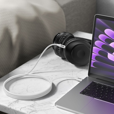 Аудиокабель BOROFONE BL20 True sound AUX Jack 3,5 (m) - Jack 3,5 (m), 1 м, белый