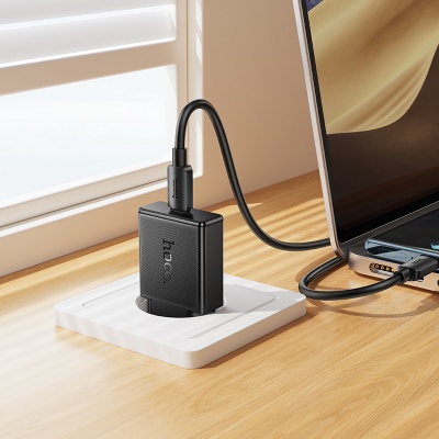 Сетевое зарядное устройство HOCO N72 Speed 1xUSB-C, 20W, черный