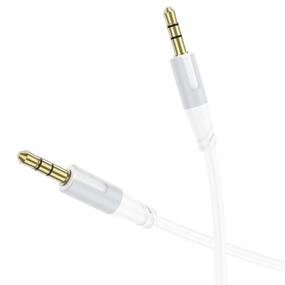 Аудиокабель BOROFONE BL19 Creator AUX Jack 3,5 (m) - Jack 3,5 (m), 1 м, белый
