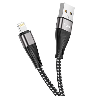 Кабель USB HOCO X57 Blessing USB - Lightning, 2.4А, 1 м, черный