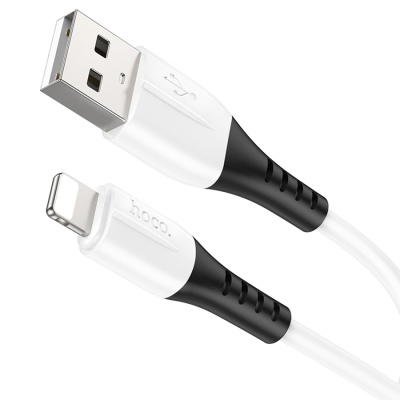 Кабель USB HOCO X82 Silicone USB - Lightning, 2.4А, 1 м, белый