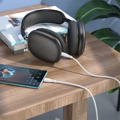 Аудиокабель BOROFONE BL14 AUX Jack 3,5 (m) - Type-C (m), 1 м, белый