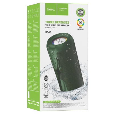 Портативная колонка HOCO BS48 Artistic, Bluetooth, темно-зеленый