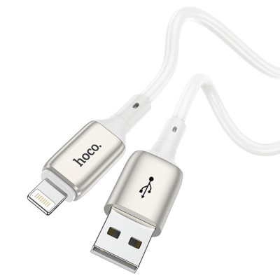 Кабель USB HOCO X66 Howdy USB - Lightning, 2.4А, 1 м, белый