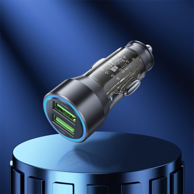 Автомобильное зарядное устройство HOCO NZ12 Prosperity, 2xUSB, 36W, черный