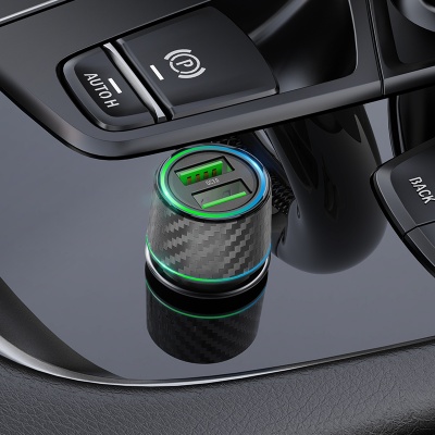 Автомобильное зарядное устройство BOROFONE BZ21A Brilliant, 2xUSB, 36W, черный