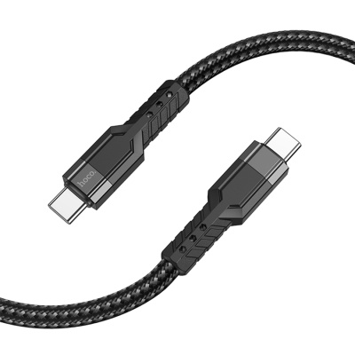 Кабель USB-C HOCO U110 Type-C - Type-C, 3A, 60W, 1.2 м, черный