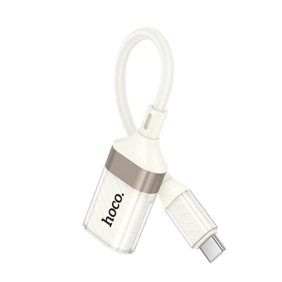 Переходник/Адаптер HOCO UA39A Type-C (m) - USB (f), 13 см, белый