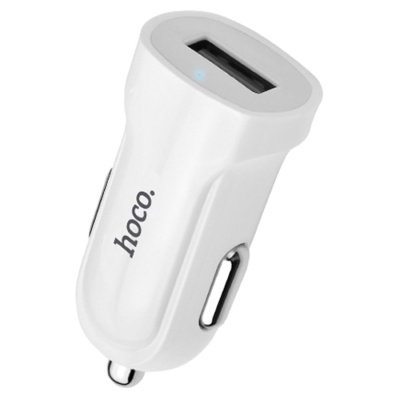 Автомобильное зарядное устройство HOCO Z2, 1xUSB с Кабелем USB - Lightning, 1.5A, белый