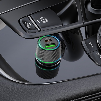 Автомобильное зарядное устройство BOROFONE BZ21 Brilliant, 1xUSB + 1xUSB-C, 48W, черный