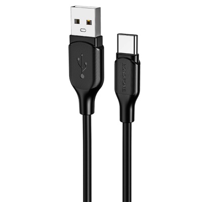 Кабель USB BOROFONE BX42 Encore USB - Type-C, 3A, 1 м, черный
