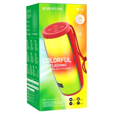 Портативная колонка BOROFONE BR20 Sound Wave, Bluetooth, красный