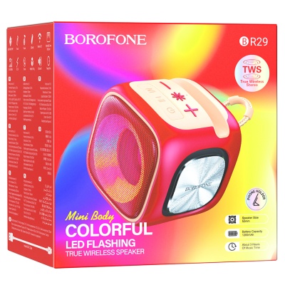 Портативная колонка BOROFONE BR29 Interest, Bluetooth, красный