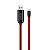 Кабель USB HOCO U29 LED displayed timing USB - Lightning, 2А, 1.2 м, красный+черный