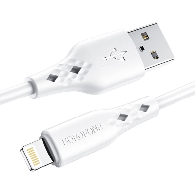 Кабель USB BOROFONE BX48 USB - Lightning, 2.4А, 1 м, белый