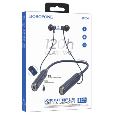 Беспроводные наушники для спорта BOROFONE BE64 Perfect, Bluetooth, черный