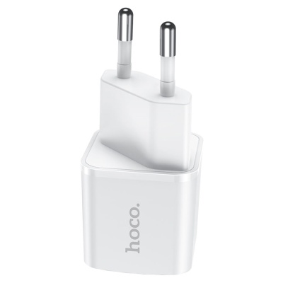 Сетевое зарядное устройство HOCO N10 Starter 1xUSB-C, 3.0A, 20W, белый