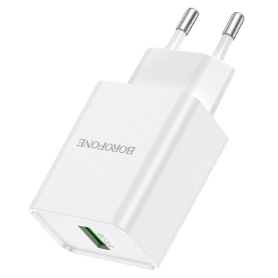 Сетевое зарядное устройство BOROFONE BN5 Jingrui single 1xUSB, 3.0A, 18W, белый