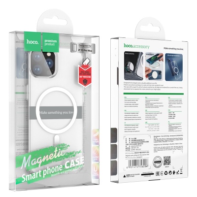 Чехол HOCO TPU Magnetic series для iPhone 13 Pro Max 6.7", прозрачный