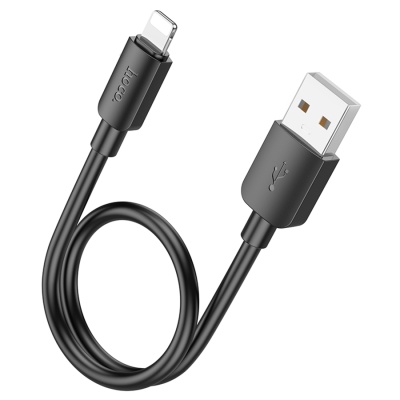 Кабель USB HOCO X96 Hyper USB - Lightning, 2.4А, 25 см, черный