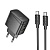 Сетевое зарядное устройство HOCO CS61A Bright 1xUSB + 1xUSB-C с Кабелем Type-C - Type-C, 3A, 30W, черный