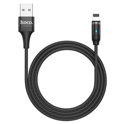 Кабель USB HOCO U76 Fresh magnetic USB - Lightning магнитный, 2А, 1.2 м, черный