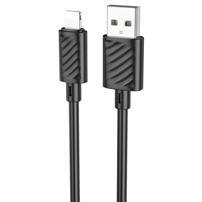 Кабель USB HOCO X88 Gratified USB - Lightning, 2.4А, 1 м, черный