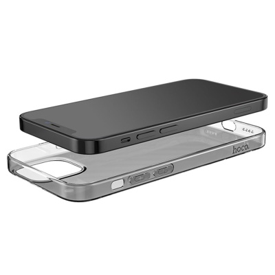 Чехол HOCO TPU Light Series для iPhone 12 Pro Max 6.7", темно-прозрачный