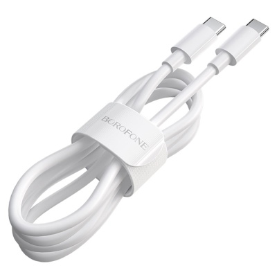Кабель USB-C BOROFONE BX44 Type-C - Type-C, 5A, 1 м, белый
