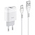 Сетевое зарядное устройство HOCO C73A Glorious 2xUSB с Кабелем USB - Type-C, 2.4A, 10.8W, белый
