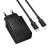 Сетевое зарядное устройство BOROFONE BAS75A Source 1xUSB-C с Кабелем Type-C - Lightning, 30W, черный