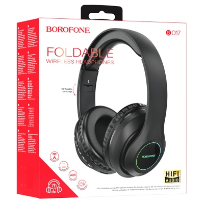 Беспроводные наушники накладные BOROFONE BO17 wireless, Bluetooth, черный