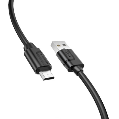 Кабель USB BOROFONE BX55 Harmony USB - MicroUSB, 2.4А, 1 м, черный