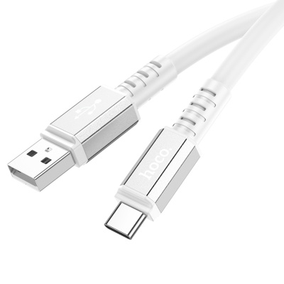 Кабель USB HOCO X85 Strength USB - Type-C, 3A, 1 м, белый