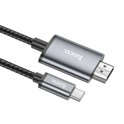 Видеокабель HOCO UA27 4K HDMI (m) - Type-C (m), 2 м, серый металлик