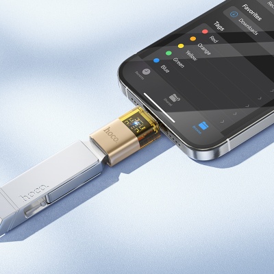 Переходник/Адаптер HOCO UA36B Type-C (m) - USB (f), черный