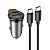 Автомобильное зарядное устройство HOCO NZ16A Rigorous, 1xUSB + 1xUSB-C с Кабелем Type-C - Type-C, 43W, серый металлик