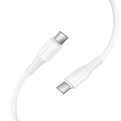 Кабель USB-C HOCO X120 Beneficio Type-C - Type-C, 3A, 60W, 1 м, белый