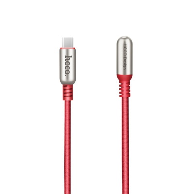Кабель USB HOCO U17 Micro Capsule USB - MicroUSB, 2.4А, 1.2 м, красный