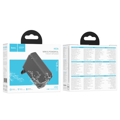 Портативная колонка HOCO HC34 Star, Bluetooth 5.4, серый