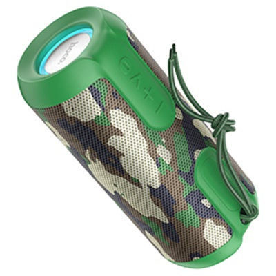 Портативная колонка HOCO BS48 Artistic, Bluetooth, камуфляж+зеленый