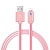 Кабель USB HOCO UPL12 Metal Jelly USB - Lightning, 2.1А, 1.2 м, розовое золото