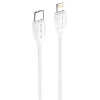 Кабель USB-C BOROFONE BX19 Benefit Type-C - Lightning, 20W, 3 м, белый