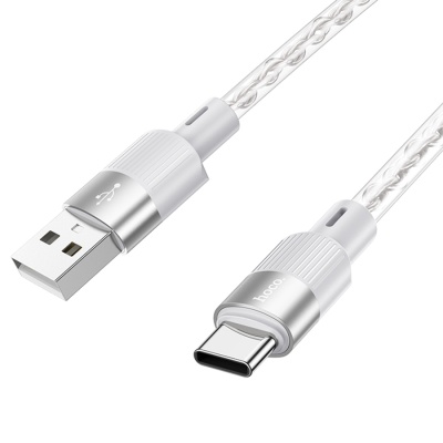 Кабель USB HOCO X99 Crystal junction USB - Type-C, 3A, 1 м, серый
